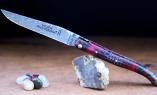 UNIKAT: Laguiole Claude Dozorme, Edition ARIGON 12, Damast, Hybridgriff, Plein, brosse Ansicht 1