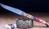 UNIKAT: Laguiole Claude Dozorme, Edition ARIGON 13, Damast, Hybridgriff, Plein, brosse Ansicht 1