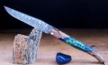 UNIKAT: Laguiole Claude Dozorme, Edition ARIGON 14, Damast, Hybridgriff, Plein, brosse Ansicht 1