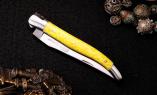 UNIKAT: Laguiole-Taschenmesser Ty Coutelier, Edition AKALO 06, Koralle gelb, guillochierte Biene, brosse Ansicht 1