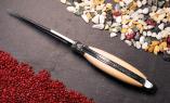 UNIKAT: Taschenmesser Laguiole du Barry, Edition BARRYLOS 30, Mammutstoßzahn, Damast, brosse, guillochierte Biene Ansicht 1