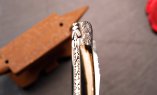 UNIKAT: Taschenmesser Laguiole du Barry, Edition BARRYLOS 44, Mammutstoß, brosse, guillochierte Biene Ansicht 1