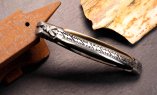 UNIKAT: Taschenmesser Laguiole du Barry, Edition BARRYLOS 44, Mammutstoß, brosse, guillochierte Biene Ansicht 2