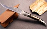 UNIKAT: Taschenmesser Laguiole du Barry, Edition BARRYLOS 44, Mammutstoß, brosse, guillochierte Biene Ansicht 5