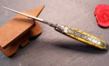 UNIKAT: Taschenmesser Laguiole du Barry, Edition BARRYLOS 47, rekonstituierter Stein, brosse, double platines Ansicht 2