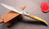 UNIKAT: Taschenmesser Laguiole du Barry, Edition BARRYLOS 47, rekonstituierter Stein, brosse, double platines Ansicht 3