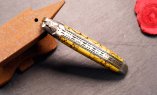 UNIKAT: Taschenmesser Laguiole du Barry, Edition BARRYLOS 47, rekonstituierter Stein, brosse, double platines Ansicht 5