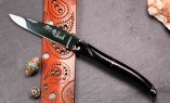 UNIKAT: Taschenmesser Laguiole du Barry, Edition BARRYLOS 49, 11 cm, Büffelhorn, brillant, guillochierte Platine Ansicht 3