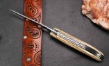 UNIKAT: Taschenmesser Laguiole du Barry, Edition BARRYLOS 50, Mammutstoßzahn, brosse, double Platines Ansicht 5