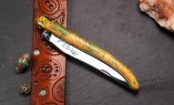UNIKAT: Taschenmesser Laguiole du Barry, Edition BARRYLOS 51, 14 cm, Esche, brosse, guillochierte Biene Ansicht 4