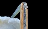 UNIKAT: Taschenmesser Laguiole en Aubrac, Edition BELLE 34, Olivenholz, guillochierte Biene, brosse Ansicht 1