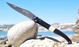 UNIKAT: Taschenmesser Laguiole en Aubrac, Edition GASTON 05, Mooreiche, plein, brosse, guillochierte Biene Ansicht 1