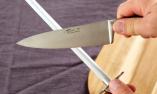 Wetzstab aus Stahl, Claude Dozorme, Haute Cuisine, exotisches Holz, 25 cm Ansicht 1