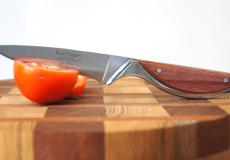 Allzweckmesser Haute Cuisine bei Claude Dozorme, exotisches Holz, 9 cm - Karton (Kunstharz) Taschenmesser - Handmade in France
