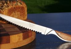 Brotmesser Haute Cuisine bei Claude Dozorme, exotisches Holz - Karton (Kunstharz) Taschenmesser - Handmade in France