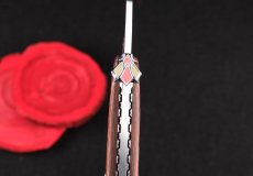 HALBUNIKAT: Laguiole Taschenmesser Mickael Ginisty, Edition JARES 09, Carbonfaser, brosse, guillochierte Biene, plein