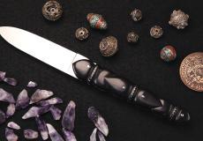HALBUNIKAT: Taschenmesser von Mickael Ginisty, Edition EULALIA 02, Ebenholz, brosse