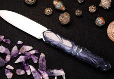 HALBUNIKAT: Taschenmesser von Mickael Ginisty, Edition EULALIA 03, Kamelknochen, brosse
