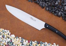 Küchenmesser Claude Dozorme, Edition RARGIN, Methacrylat, 18 cm, Chefmesser - Teakholz Taschenmesser - Handmade in France