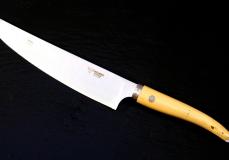 Küchenmesser Laguiole en Aubrac, Edition CONIQUE, Buchsbaum, 25 cm, Officemesser - Teakholz Taschenmesser - Handmade in France