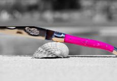 Lady-Messer Laguiole du Barry, Edition EMBRASSÉ 06, Kamelknochen, 11 cm, brillant Taschenmesser - Handmade in France