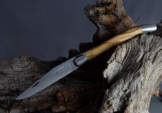 Laguiole Arbalète Genès David, Edition Prestige, Olivenholz mit Hirtenkreuz