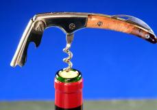 Laguiole Claude Dozorme, Sommelier, Rebstockholz, brillant Taschenmesser - Handmade in France