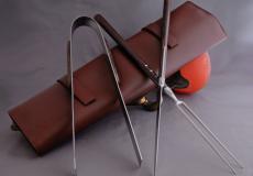 Laguiole en Aubrac 3-teilig Barbecue/Grillbesteck in Palisander Taschenmesser - Handmade in France