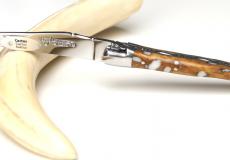 Taschenmesser Laguiole en Aubrac, Laguiollinos, Kaktus/Acryl, 10cm - Kaktusholz Taschenmesser - Handmade in France