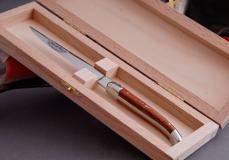 Brieföffner Laguiole Honore Durand, Rosenholz, brillant Taschenmesser - Handmade in France