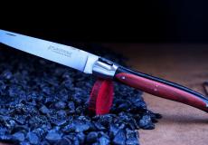 Laguiole-Taschenmesser Fontenille Pataud, Edition DODU 09, Ebenholz/Rosenholz, brosse, guillochierte Biene, 13 cm Taschenmesser - Handmade in France