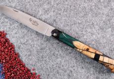 Laguiole-Taschenmesser, Laguiole du Barry, Edition DROIT Hybridholz, brosse, 13 cm, guillochierte Biene, Plein