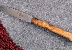Laguiole-Taschenmesser, Laguiole du Barry, Edition DROIT Olivenholz, brosse, 13 cm, guillochierte Biene, Plein