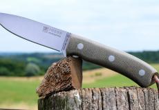 Outdoormesser Joker BUSHCRAFTER, feststehender Klinge, Micarta, Böhler N695-Stahl Taschenmesser - Handmade in France