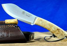 Outdoormesser Joker Nessmuk S by Jose Sabater, feststehender Klinge, Birkenholz, 14C28 - 11cm Taschenmesser - Handmade in France
