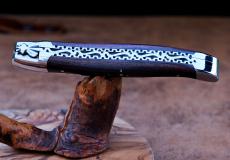 Taschenmesser Laguiole Honore Durand, double platines, Bois de Violette, brillant - Veilchenholz Taschenmesser - Handmade in France