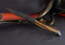 Taschenmesser Laguiole Honore Durand, double platines, Serpent / Marmorholz, brillant Taschenmesser - Handmade in France
