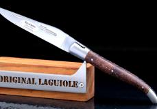Taschenmesser Laguiole en Aubrac, Brosse, Grasbaum, guillochierte Biene Taschenmesser - Handmade in France