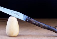 Taschenmesser Laguiole Le Fidele, Edition Plein, stabilisierte Ulmenholz, guillochierte Biene, brosse - Ulme (Rüster) Taschenmesser - Handmade in France