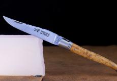 Taschenmesser Laguiole Le Fidele CISELE stabilisierte Eschen-Ahorn USA, guillochierte Biene - Rot-Esche Taschenmesser - Handmade in France