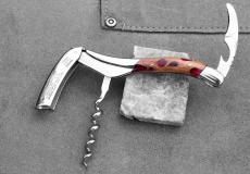 Laguiole en Aubrac, Sommelier, brillant, Kaktus Fuchsia - Kaktusholz Taschenmesser - Handmade in France