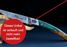 UNIKAT: Thiers-Taschenmesser Claude Dozorme, Edition DOZORMIA 10, Nussbaum, brillant Taschenmesser - Handmade in France
