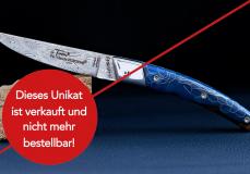 AUSVERKAUFT! UNIKAT: Thiers-Taschenmesser Claude Dozorme, Edition DOZORMIA 12, Nussbaum, brillant Taschenmesser - Handmade in France