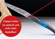 UNIKAT: Laguiole Claude Dozorme, Edition ARIGON 11, Damast, Nussbaum, Plein, brillant  Taschenmesser - Handmade in France
