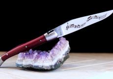 Taschenmesser Laguiole du Barry, EDITION MUSIK, 11 cm, Amaranth, guillochierte Biene, brosse
