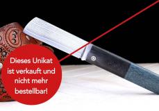 Taschenmesser TAMGO von Thomas Fleury, Mangobaum/Carbon, Damast, brillant Taschenmesser - Handmade in France