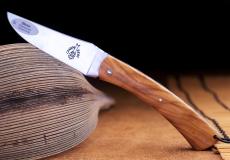 Taschenmesser CAMEMBERT 04, Laguiole en Aubrac, Olivenholz, mit Guillochage
