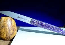 Taschenmesser Charles Canon, LAVENDEL, brosse Taschenmesser - Handmade in France