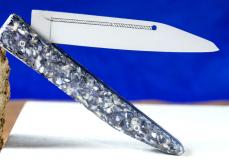 Taschenmesser Charles Canon, Muscheln, brosse, EDITION Anker - Muschelschalen Taschenmesser - Handmade in France