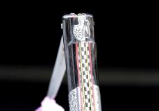 Taschenmesser Chevalier Laguiole, Edition ARES, Knochen/Horn, brosse, Plein, double Platines - Os (Rinderknochen) Taschenmesser - Handmade in France
